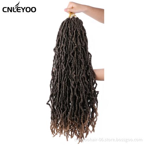 Wholesale 24 Inch New Faux Locs Crochet Hair 21 Roots Nu Locs Braiding Hair Extensions Crochet Braids